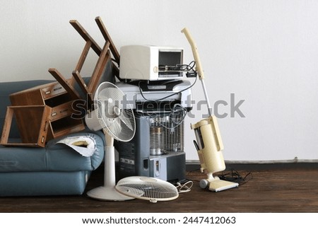 Similar – Image, Stock Photo Bulky waste on the roadside