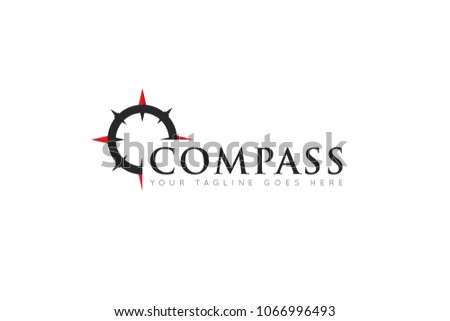 compass logo, icon and symbol. ilustration design template