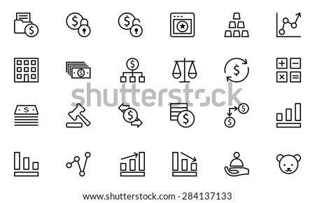 Finance Line Vector Icons 2