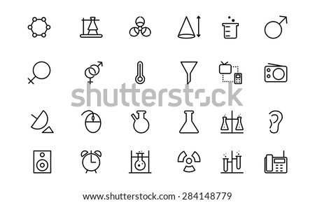 Science Line Vector Icons 3
