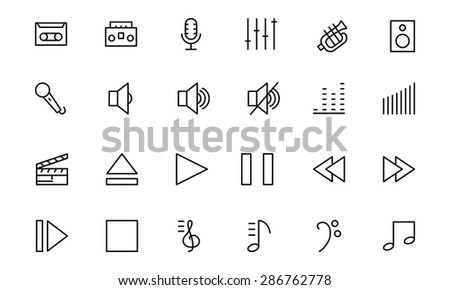 Music Vector Line Icons 1 