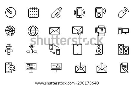 Communication Vector Line Icons 7