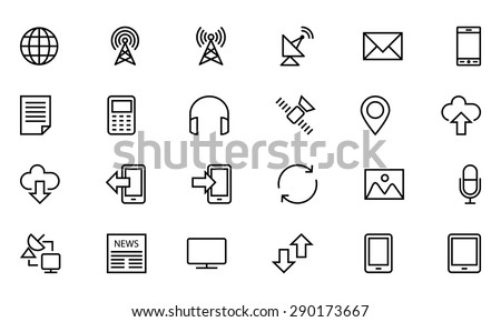 Communication Vector Line Icons 1