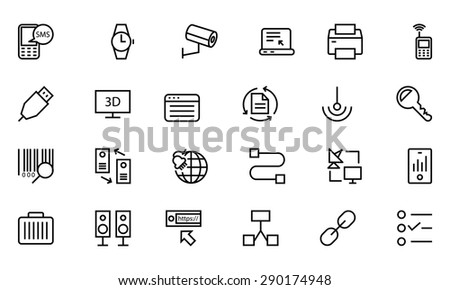 Communication Vector Line Icons 4