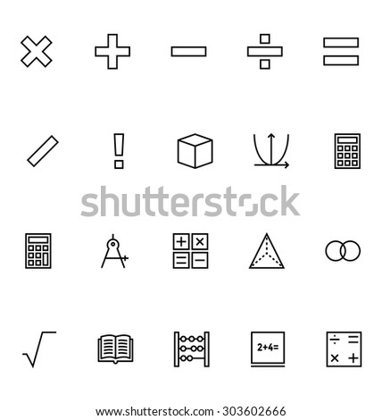 Mathematics Vector Icons 1