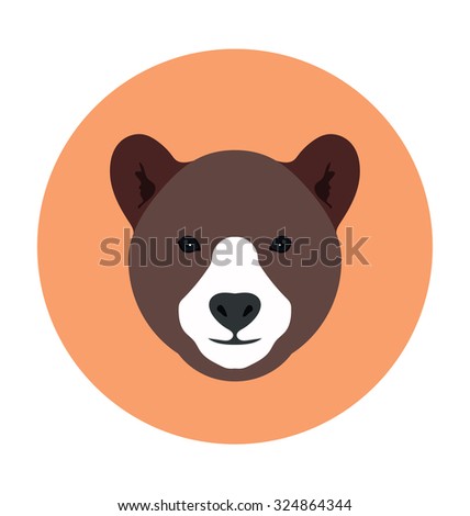 Bear Face Stock Vector Illustration 324864344 : Shutterstock