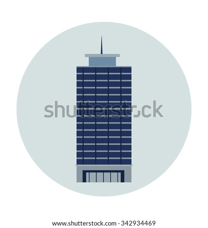 Met Life Tower Colored Vector Illustration 