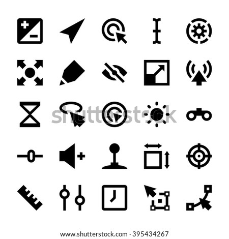 Selection, Cursors, Resize, Move, Controls and Navigation Arrows Vector Icons 3