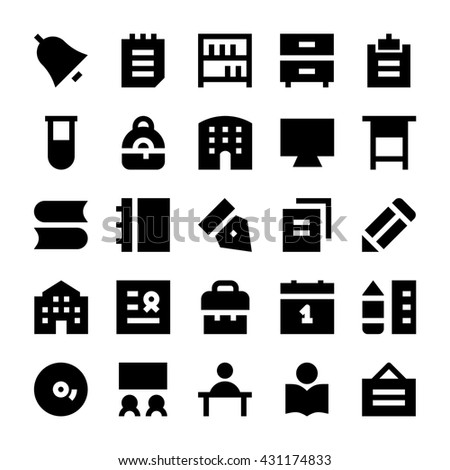 Education, School and Learning Vector Icons 3