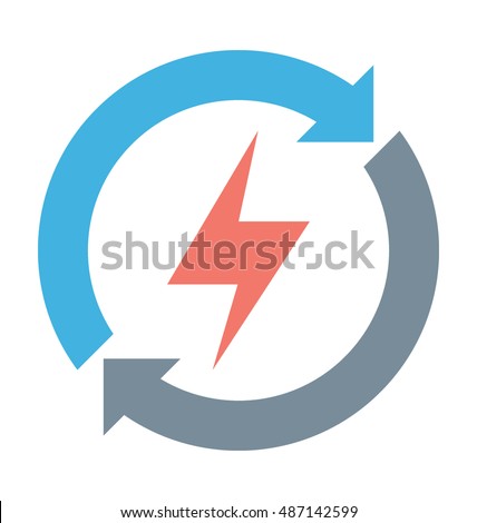 Renewable Energy Vector Icon - 487142599 : Shutterstock