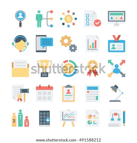 Project Management Colored Vector Icons 2 Foto stock © 