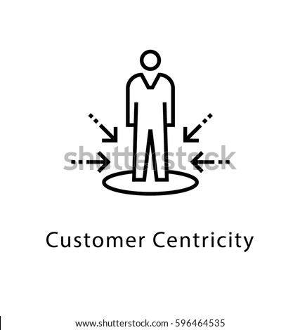 Customer Centricity Vector Line Icon
