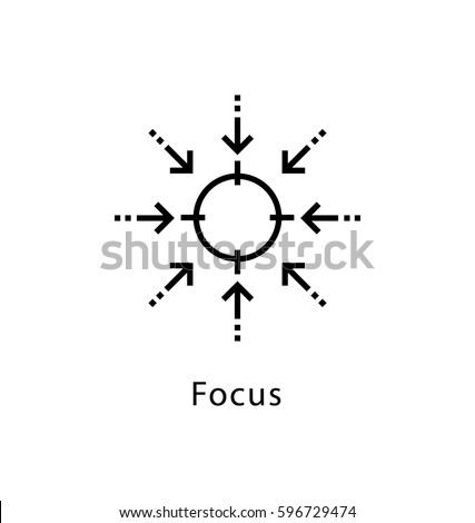 Focus Vector Line Icon ストックフォト © 