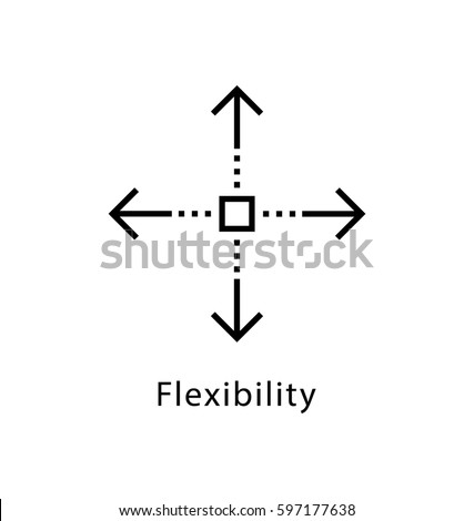 Flexibility Vector Line Icon 