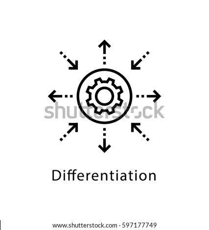 Differentiation Vector Line Icon 