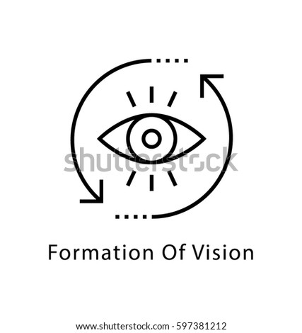 Formation of Vision Vector Line Icon 
