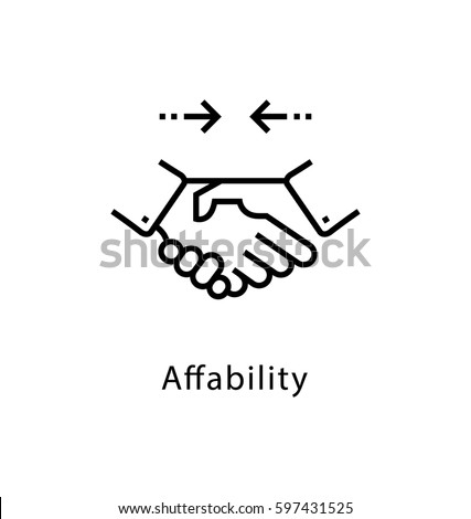 Affability Vector Line Icon 