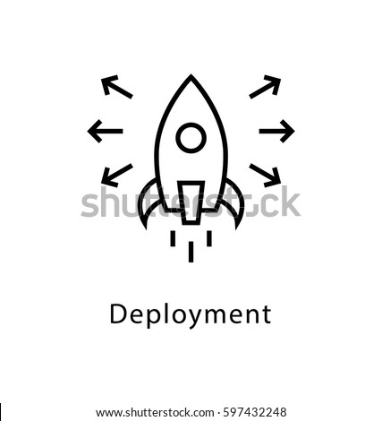 Deployment Vector Line Icon 
