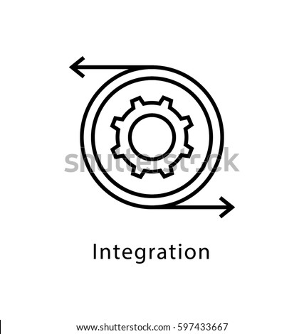Integration Vector Line Icon 