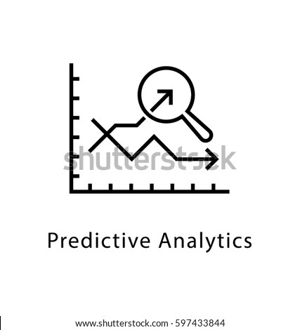 Predictive Analytics Vector Line Icon 
