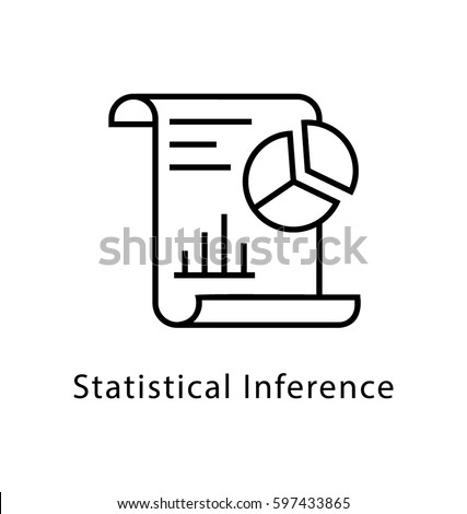 Statistical Inference Vector Line Icon 