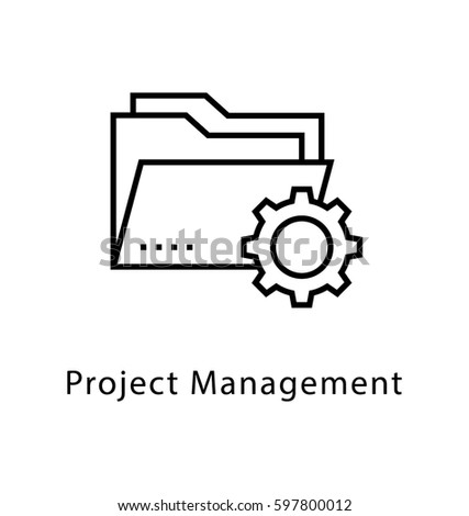 Project Management Vector Line Icon 