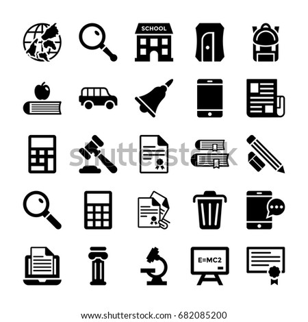 School and Education Vector Icons 3