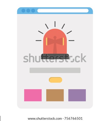 An online software alert, online document threat alert illustration
