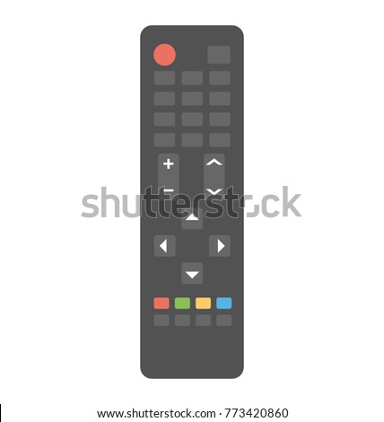 
A tv remote control, flat icon design
