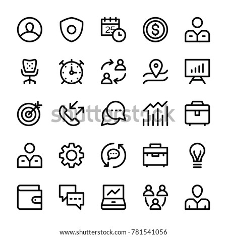 
HR Line Vector Icons Set 
