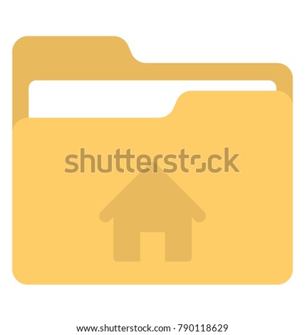 Home Folder Flat Colored Icon
