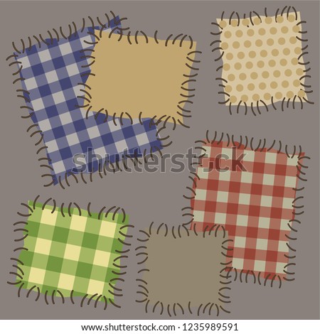 Image, Stock Photo Old | Patchwork with hand riveted rusty sheet