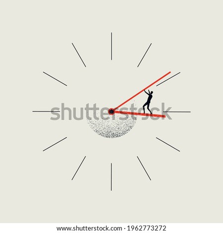 Business deadline vector concept. Symbol of work under pressure, stress. Minimal eps10 art illustration.