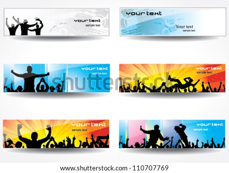 Advertising Banners For Sports Championships And Concerts Stock Vector ...