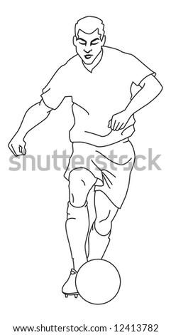 Soccer Player - Black And White Stock Photo 12413782 : Shutterstock