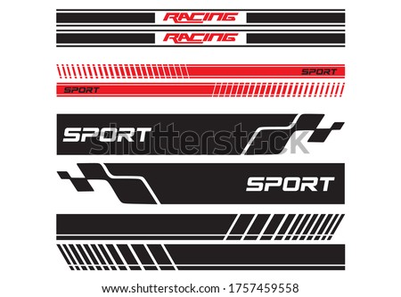 
Vector sports stripes for the car