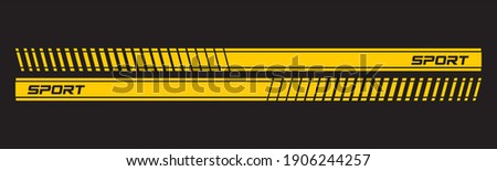 Text Racing car decals. Stripes for sport cars.
