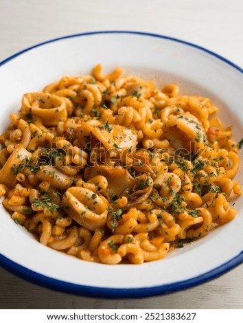 Similar – Image, Stock Photo Pan with tasty fideua dish on table