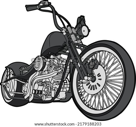 motorcycle harley davidson shopper  biker