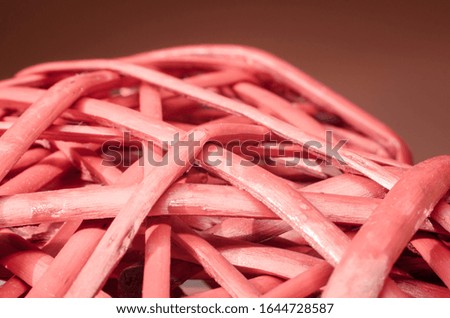 Similar – Image, Stock Photo red wooden rattan macro close up