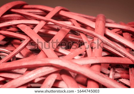 Similar – Image, Stock Photo red wooden rattan macro close up