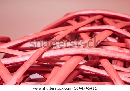 Similar – Image, Stock Photo red wooden rattan macro close up