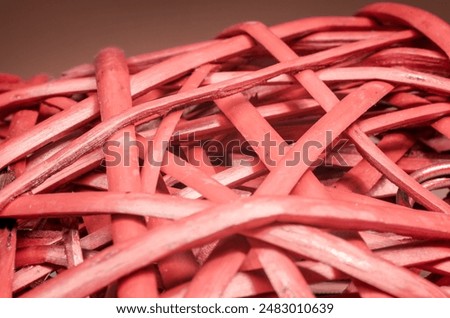 Similar – Image, Stock Photo red wooden rattan macro close up