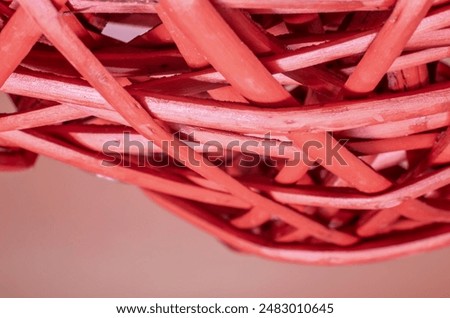 Similar – Image, Stock Photo red wooden rattan macro close up