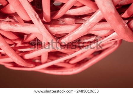 Similar – Image, Stock Photo red wooden rattan macro close up