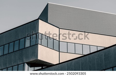 Similar – Image, Stock Photo tall large gray concrete building with empty windows