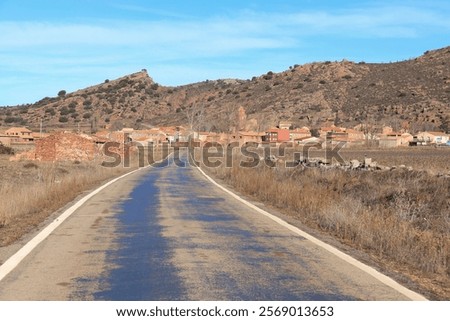 Similar – Foto Bild Spanien, eine einsame Straße mitten im Nirgendwo, kein Mensch in Sicht