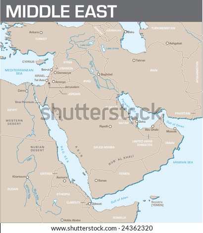 Map of Middle East