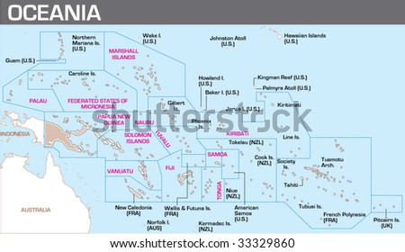 Map of Oceania