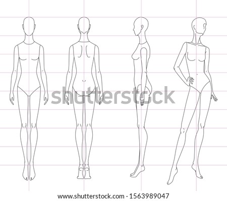 Fashion Drawing Base Templates: Woman’s Figure | Download Free Vector ...